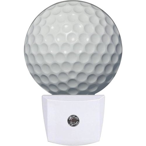 Golf Ball Night Light Sport Ball Night Lights LED Lamp Round Plug into Wall Nightlight with Dusk to Dawn Sensor Home Hallway Stairway Kitchen Decor
