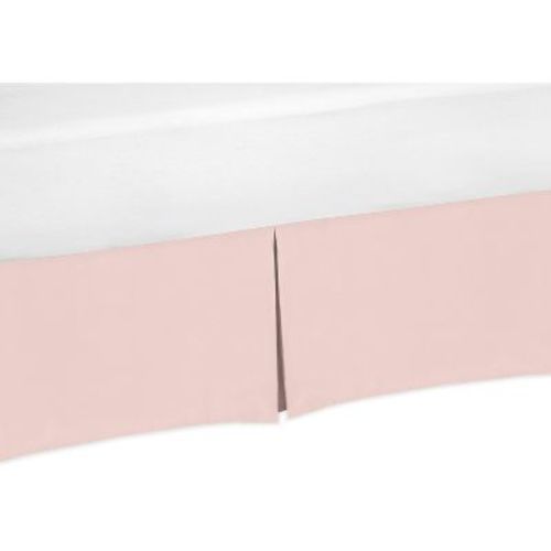 Sweet Jojo Designs Girl Baby Crib Bed Skirt Celestial Collection Solid Blush Pink