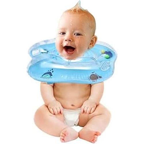 Baby Pool Float for Inflatable Swimming Training,0-18 Newborn Boys Girls Bathtubs Swim Ring with Assistant Handle