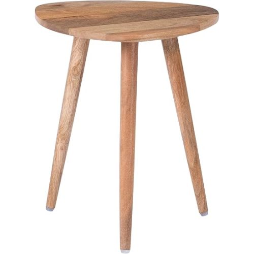 MH London Bond Wooden Triangle End Table - Exclusively Designed Modern Small Side Table. Hand Crafted - Wooden Side Table - Contemporary Design for Small End Tables for Bedroom and Living Room