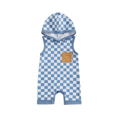 Checkerboard Pocket Tee Jumpsuit