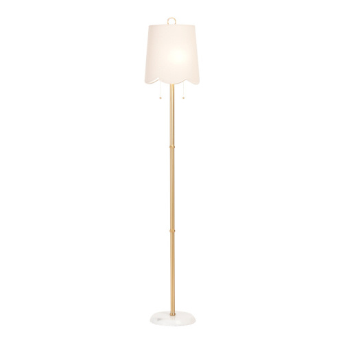 62in Metal Floor Lamp With Scalloped Shade | Furniture & Lighting | Marshalls