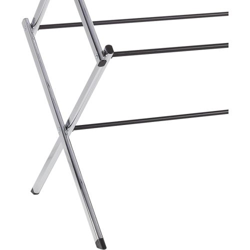 Amazon Basics Foldable Laundry Rack for Air Drying Clothing, 29.4 x 14.8 x 41.9 inches (LxWxH), Chrome Silver - 29.4 X 14.8 X 41.9 Inches