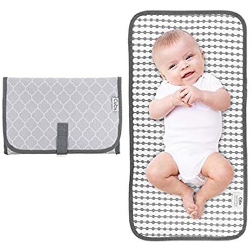 Baby Portable Changing Pad, Diaper Bag,Travel Mat Station, Grey Compact