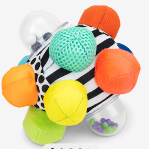 Sassy Developmental Bumpy Ball, Easy to Grasp Bumps Help Develop Motor Skills, Ages 6+ Months