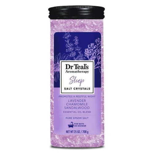 Dr Teal's Aromatherapy Sleep Salt Crystals with Lavender, Chamomile, & Sandalwood, 25oz