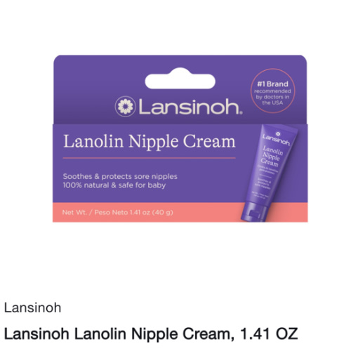 Lansinoh Lanolin Nipple Cream, 1.41 OZ