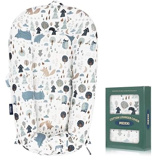 MEXXI Infant Lounger Baby Nest Replacement Cover | Hypoallergenic | Premium | [Fits Dockatot Deluxe+] (Cover Only) (Forest)