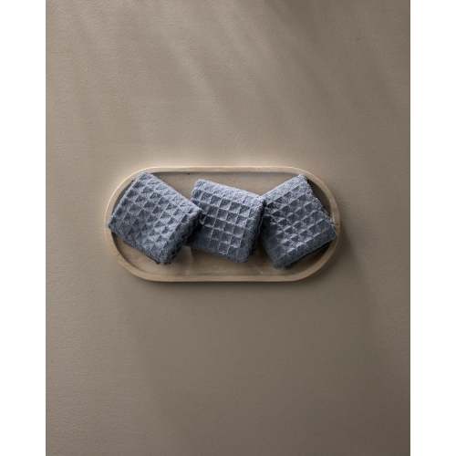 Sky Waffle Washcloth Set of 3 | Geometry