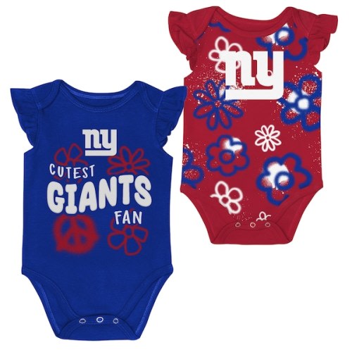 New York Giants Outerstuff Girls Newborn & Infant The Sunshine Two-Piece Bodysuit Set