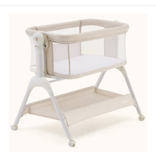 HARPPA Cuddly Signature | 3-in-1 Rocking Baby Bassinet & Bedside Sleeper with Anti-Reflux Mattress for Newborns | Attaches to Bed, Adjustable Height, Tool-Free Setup, Portable Wheels, CPSC Certified, Gentle Rocking Motion | Ideal for Infants, Safe Co-Slee