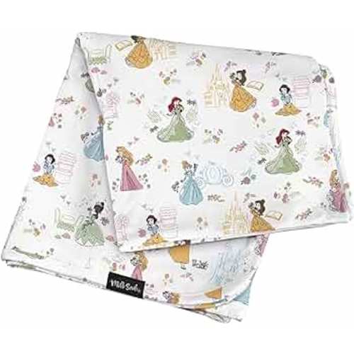 Milk Snob Disney Princess Baby Girl Swaddle Blanket, Soft Receiving, Security Bed and Play Blanket, Toddler and Infant Baby Bedding Registry and Shower Gifts, Newborn Essentials, 35x35