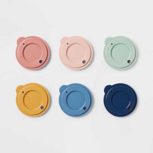Kids' 6pc Plastic Rainbow Tumbler Lids - Pillowfort™: Dishwasher-Safe, Drinkware Accessories for Kids