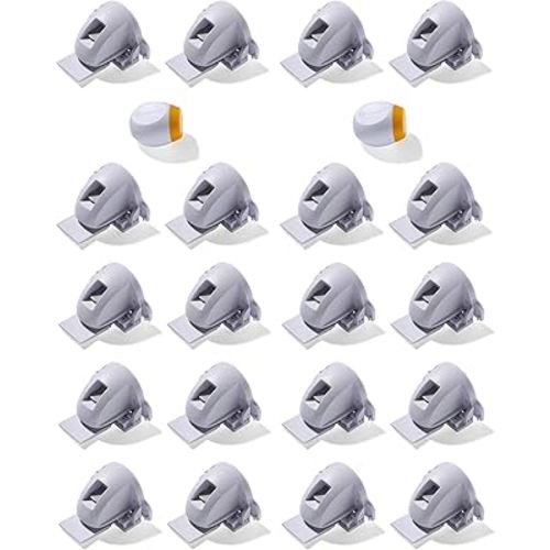 Safety 1st Adhesive Magnetic Cabinet Locks, Includes 20 Child Locks for Cabinets & Drawers, 2 Keys, White