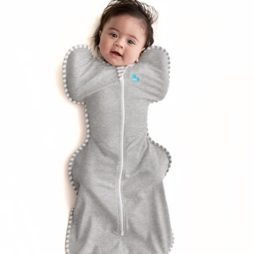 Love To Dream Swaddle UP, Gray, Newborn, 5-8.5 lbs., Dramatically better sleep, Allow baby to sleep in their preferred arms up position for self-soothing, snug fit calms startle reflex