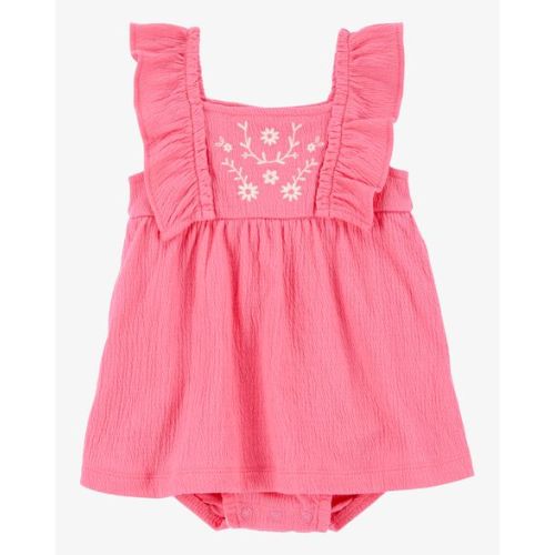Baby Floral Flutter Bodysuit Dress - Pink - Carter's | Carter's