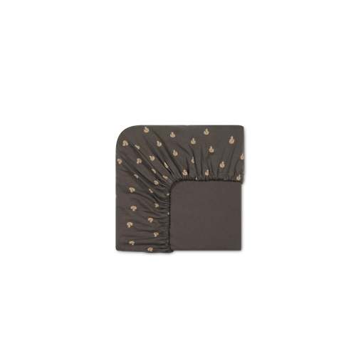 Organic Cotton Cot Sheet - Fox Cubs Wolf