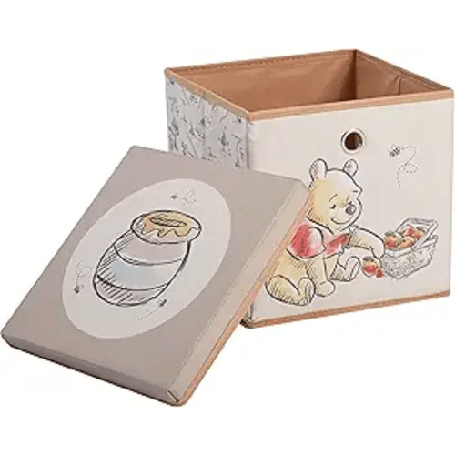 Idea Nuova Winnie the Pooh Collapsible Storage Cube with removable Lid, 10" Wx10 Hx10 D - Winnie The Pooh