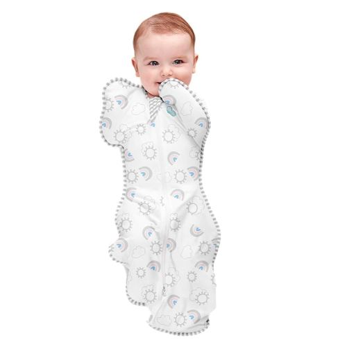 Love to Dream Swaddle UP, Baby Sleep Sack, Self-Soothing Swaddles for Newborns, Improves Sleep, Snug Fit Helps Calm Startle Reflex, New Born Essentials for Baby, 1.0 TOG, 5-8.5 lbs, Rainbow