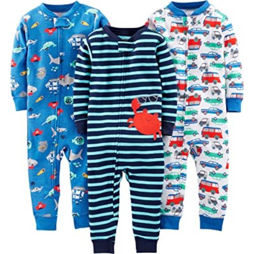 Simple Joys by Carter's Kids' 3-Pack Snug Fit Footless Cotton Pajamas