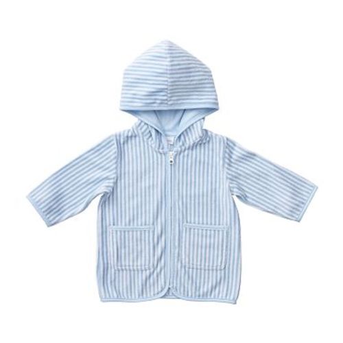 Mini Stripe Baby Beach Cover Up , 6-12 Months , Chambray