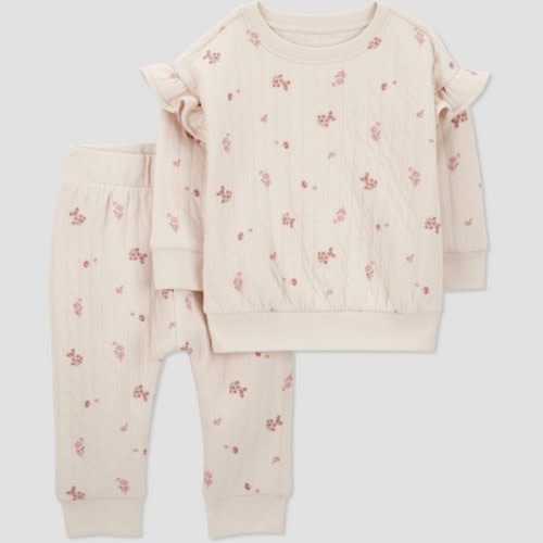 Carter's Just One You® Baby Girls' Floral Coordinate Set - Pink/Cream, Size: 6M