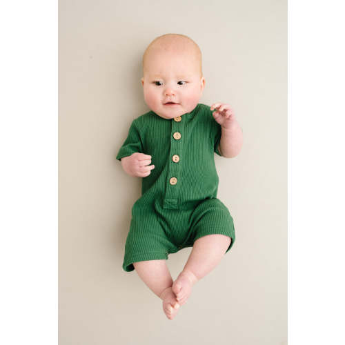 Emerald Ribbed Romper