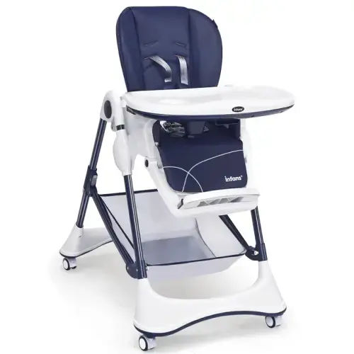 INFANS High Chair with One-Hand Removable Tray, Lockable Wheels & Stor – Infansbaby