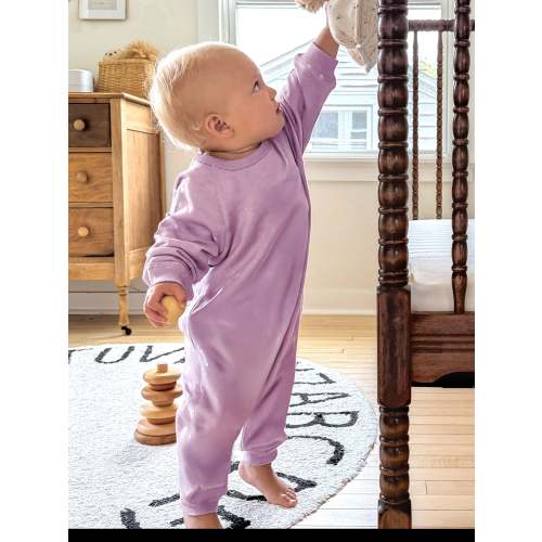 Long Sleeve Cotton Jumpsuit - Poppy