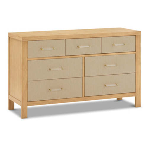 Eloise 7-Drawer Dresser - Honey & Performance Sand Eco-Weave