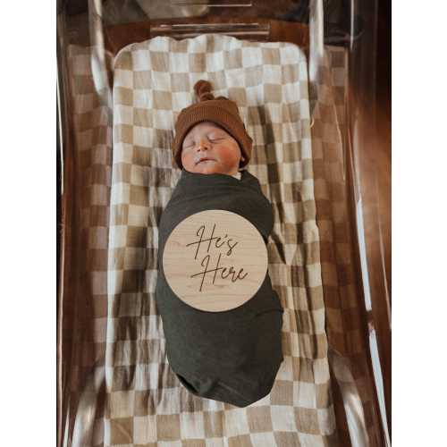 He’s Here! Baby Boy Announcement Card Baby Hospital | fresh 48 | Newborn announcement | baby milestone | gender reveal sign