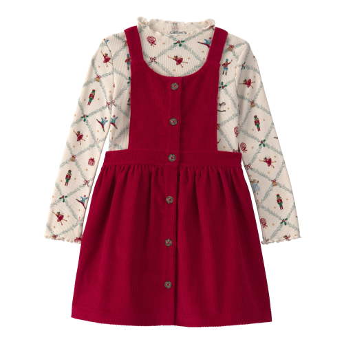 Carter's Child of Mine Baby and Toddler Girl Holiday Outfit Set, 2-Piece, Sizes 12M-5T