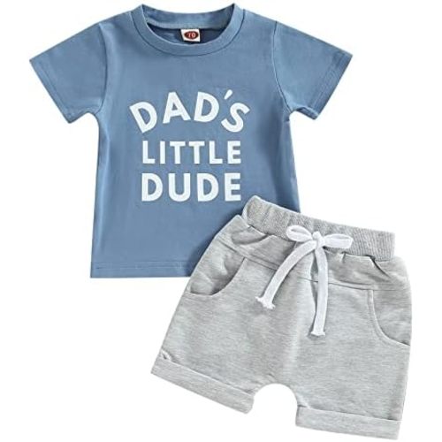 BemeyourBBs Toddler Baby Boy Summer Clothes Funny Letter T Shirt Elastic Waist Pockets Shorts Set 2 Piece Outfit