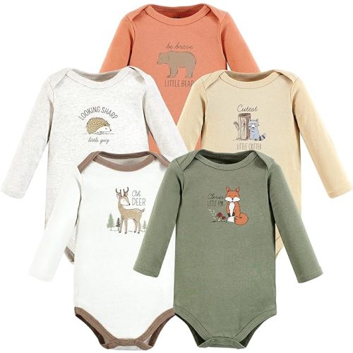 Hudson Baby baby-girls Cotton Long-sleeve Bodysuits