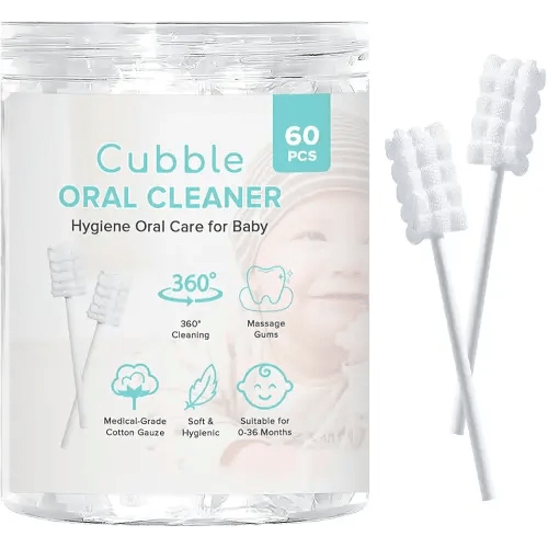 Baby Tongue Cleaner, 60pcs, Disposable Infant Toothbrush, Hygiene Oral Care Oral Wipes for Baby and Infant