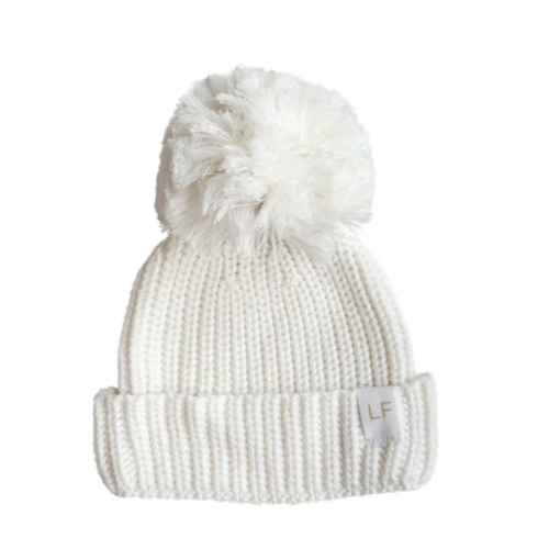 Knitted Pom Beanie | Ivory