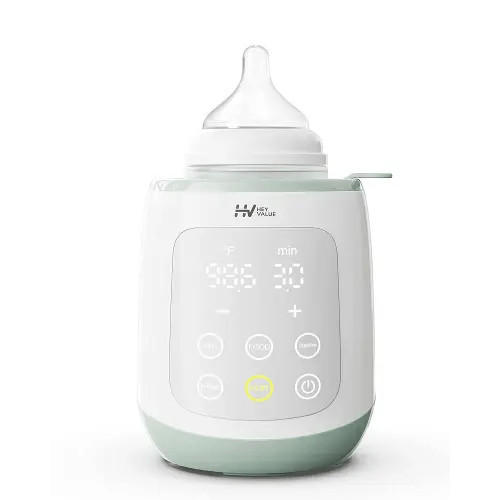 Bottle Warmer, 10-in-1 Fast Baby Bottle Warmer for Breastmilk or Formula with Timer, IMD LED Display, Accurate Temperature Control, Automatic Shut-Off, BPA-Free, Bottle Warmers for All Bottles (Green)