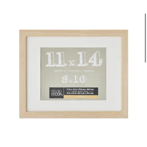 Blonde Belmont Frame with Mat by Studio Décor®