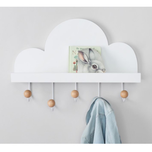 Sydney Cloud Shelf w/ Hooks (24")