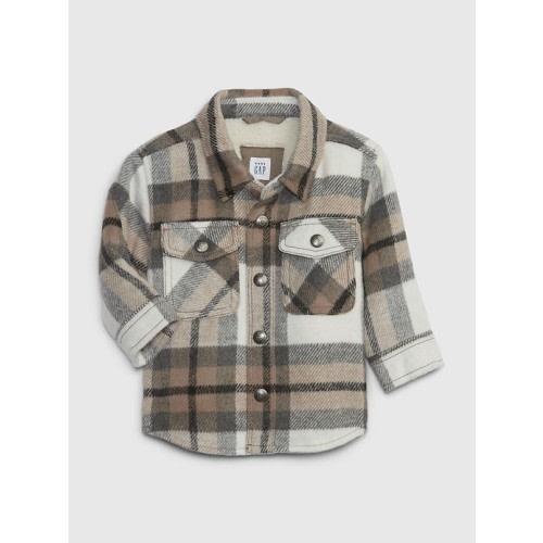 Baby Plaid Shirt Jacket in multi plaid, size: 6-12 M