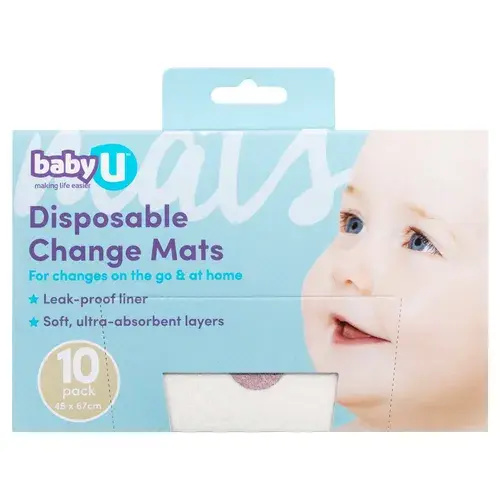 Baby U Disposable Change Mats 10 Pack | Baby Bunting AU