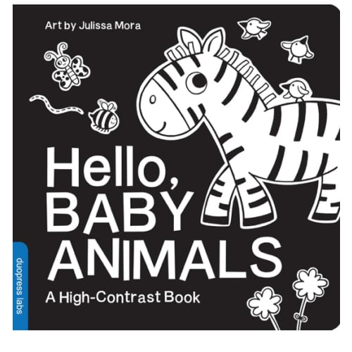 Hello, Baby Animals: A Black-and-White Board Book for Babies That Helps Visual Development (High-Contrast Books)