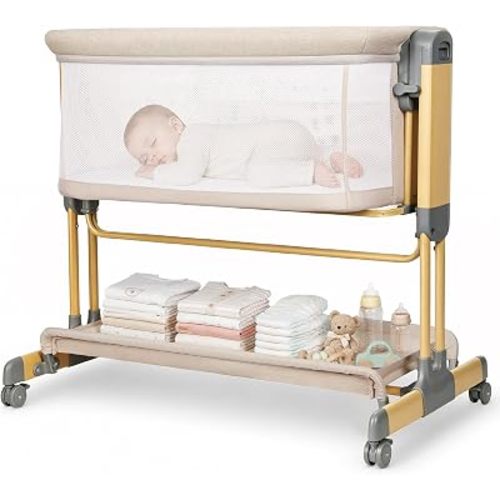Onasti 3-in-1 Baby Bassinet Bedside Sleeper, Stable Bassinet for Newborns