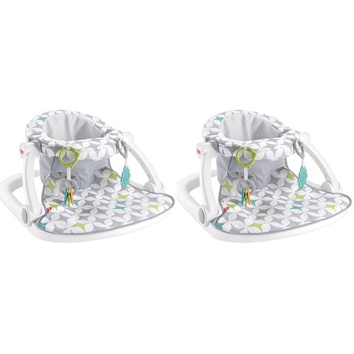 Fisher-Price Portable Baby Chair Sit-Me-Up Floor Seat with Developmental Toys & Machine Washable Seat Pad, Starlight Bursts