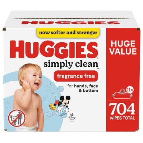 Huggies Simply Clean Baby Wipes - Unscented - 11pk - 704ct