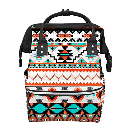 GACTIVITY Ethnic Boho Aztec Diaper Bag Travel Backpack Large Capacity Multi-Function Zipper Casual Backpacks for Mom Dad Unisex…