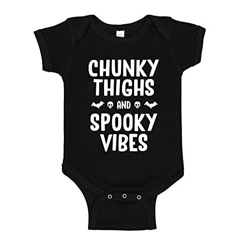 Chunky Thighs and Spooky Vibes Baby Bodysuit or Toddler T-Shirt for Halloween