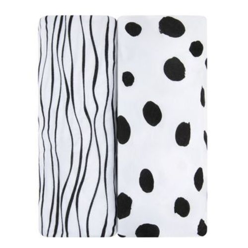 Ely's & Co. Baby Fitted Pack N Play - Mini Crib Sheet 100% Combed Jersey Cotton 2 Packs Gender Neutral