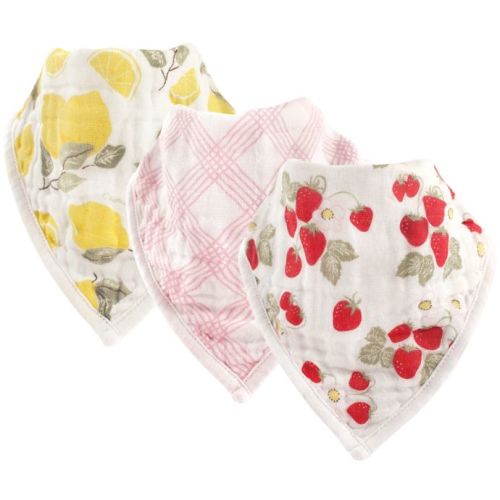 Hudson Baby® 3-Pack Fruit Muslin Bandana Bibs