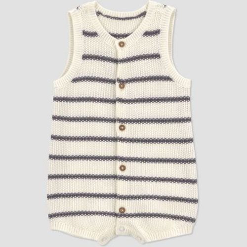 Carter's Just One You® Baby Striped Sweater Romper - Ivory 3M